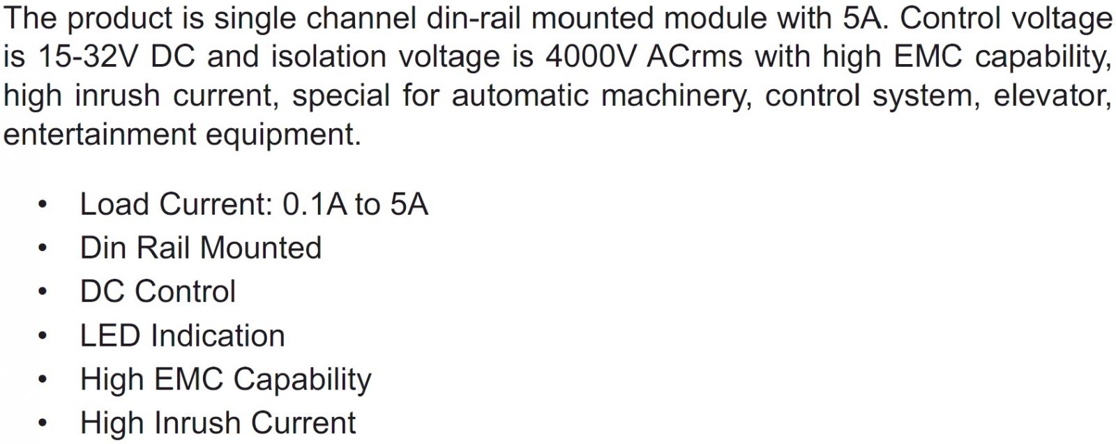 ממסרים מצב מוצק MULTICOMP PRO MCDRA-1KSD380D5-W TEXT
